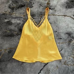 Vintage Frederick’s of Hollywood unique golden-yellow lingerie cami top 💛